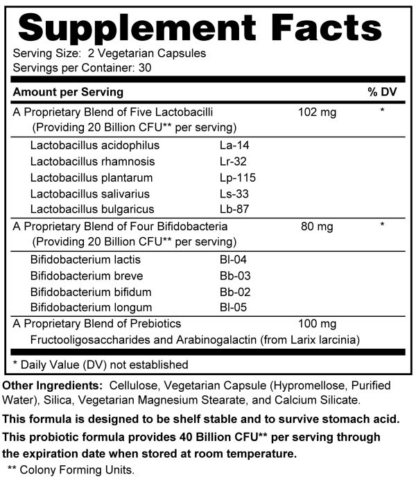 Multi-Strain 40B<br><h5>Potent Multi-Strain Probiotic Formula</h5> - Image 2